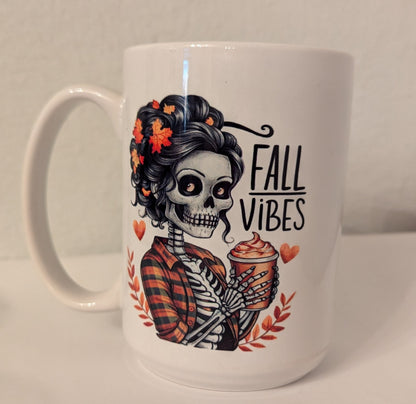 Fall Vibes ceramic coffee mug