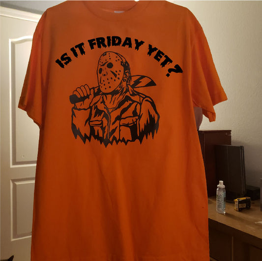 Short sleeve Halloween "Is it Friday Yet?" t shirt